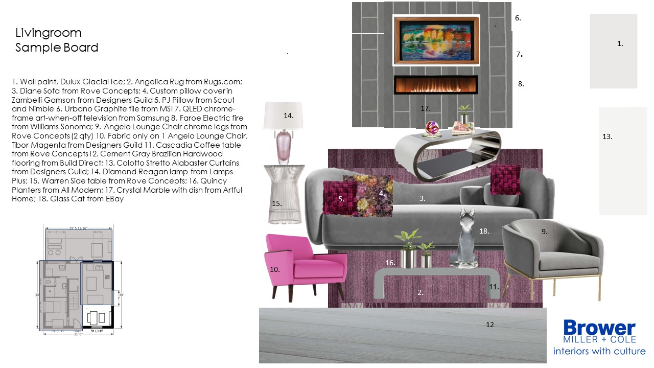 Brittany Living Room Sample Board