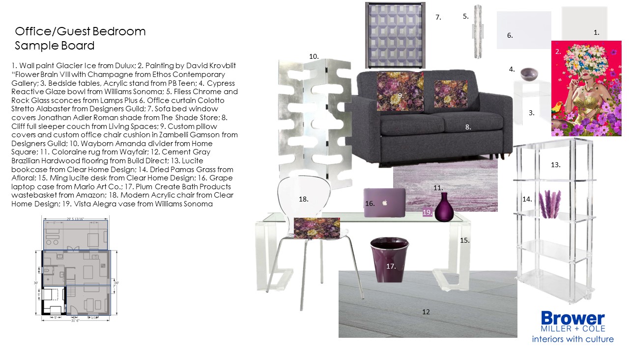 Brittany Office – Guest Bedroom Sample Board