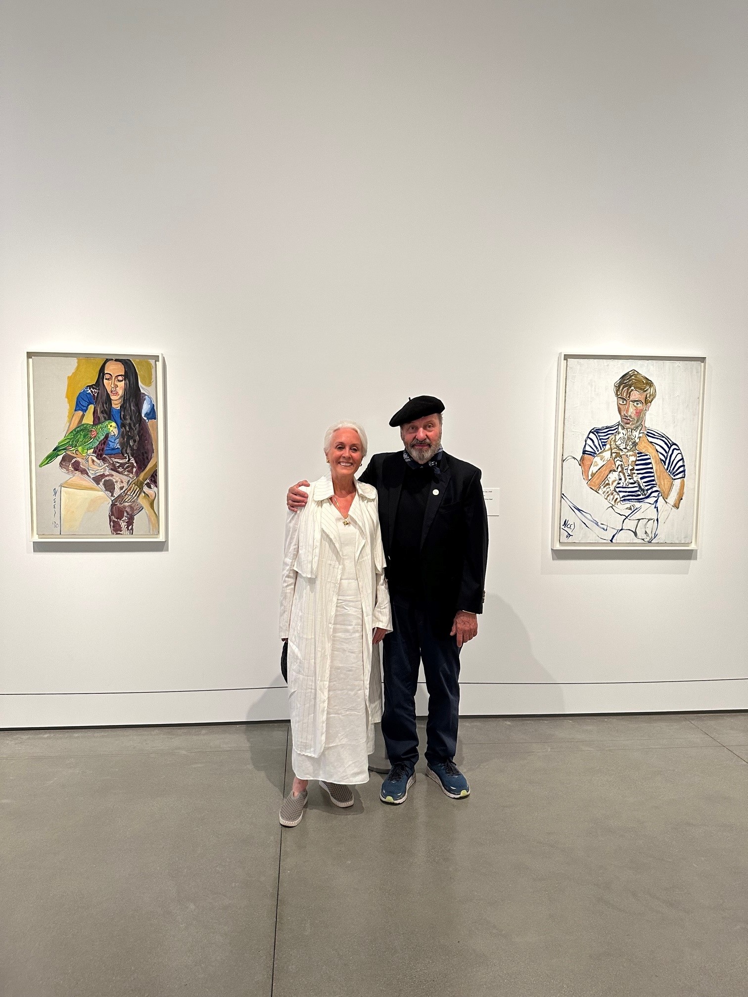 Hartley and Ginny Neel in front of paintings by Hartley's Mom Alice Neel